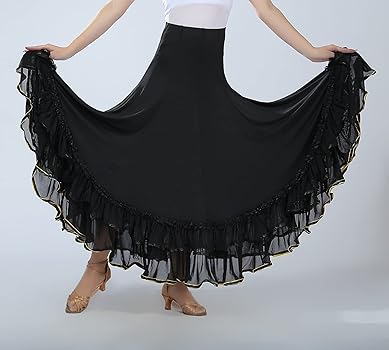Amazon.co.jp: ?社交ダンス スカート ダンス衣装 ステージ衣装